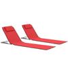 Day and Night - Day and Night Folding Beach Mat 2 Units Steel and Red Fabric
