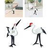 Crane Statue Stork Figurine Crafts Table Centerpiece Bird Figurines Crane Figurine Standing Crane Sculpture for Living Room