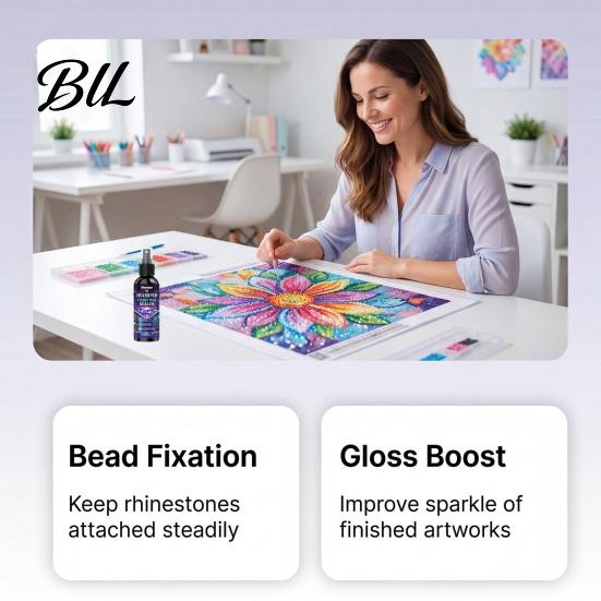 Diamond Painting Sealer Art Spray, Quick Drying Protective Mounting Sealant, Preservation Spray for Coasters Clear Glossy Coating Crafts And