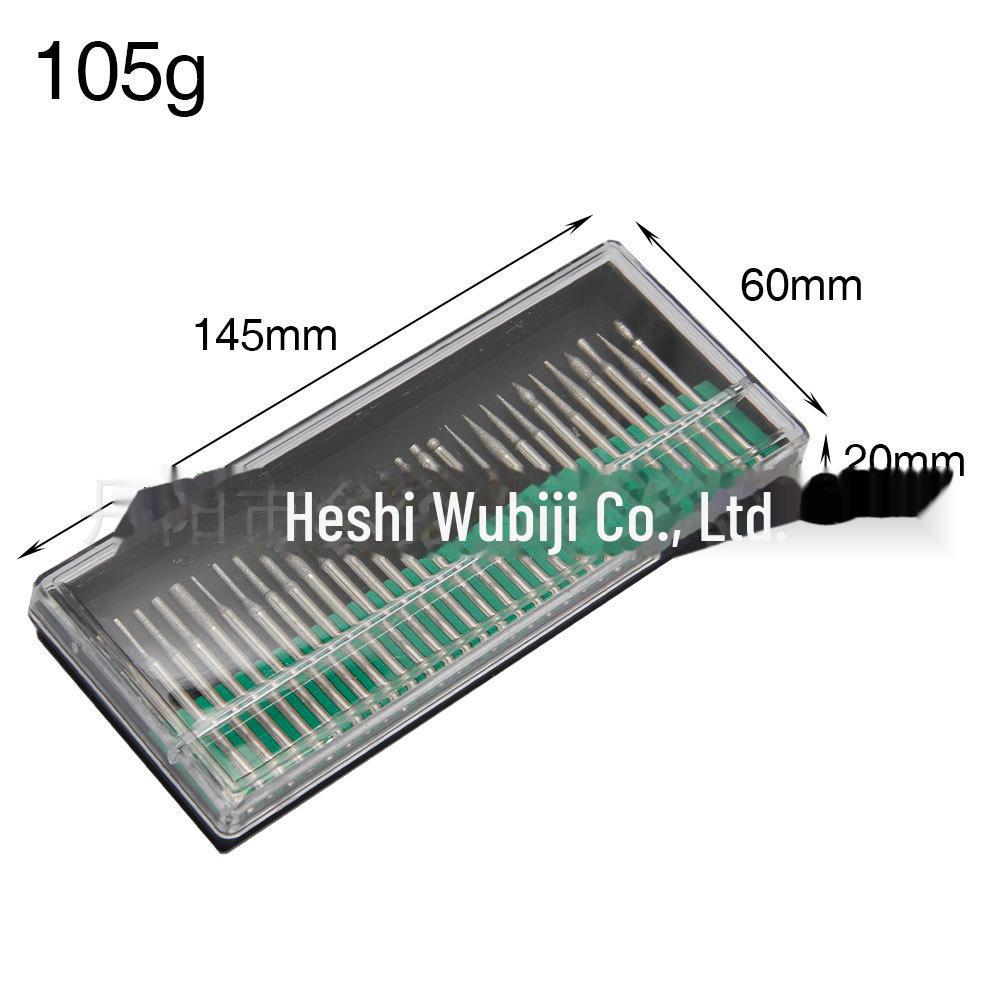 "30-Piece Diamond Grinding Head Set for Nail Polish, Jade, and Engraving - Mini Electric Grinder & Drill Tools"