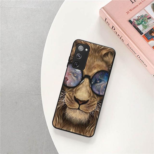 Черный силиконовый чехол для телефона с рисунком супер льва для Samsung Note 20 Ultra 10 9 8 Galaxy S20 Fe S21 S22 5g S10 Plus, матовый мягкий чехол
