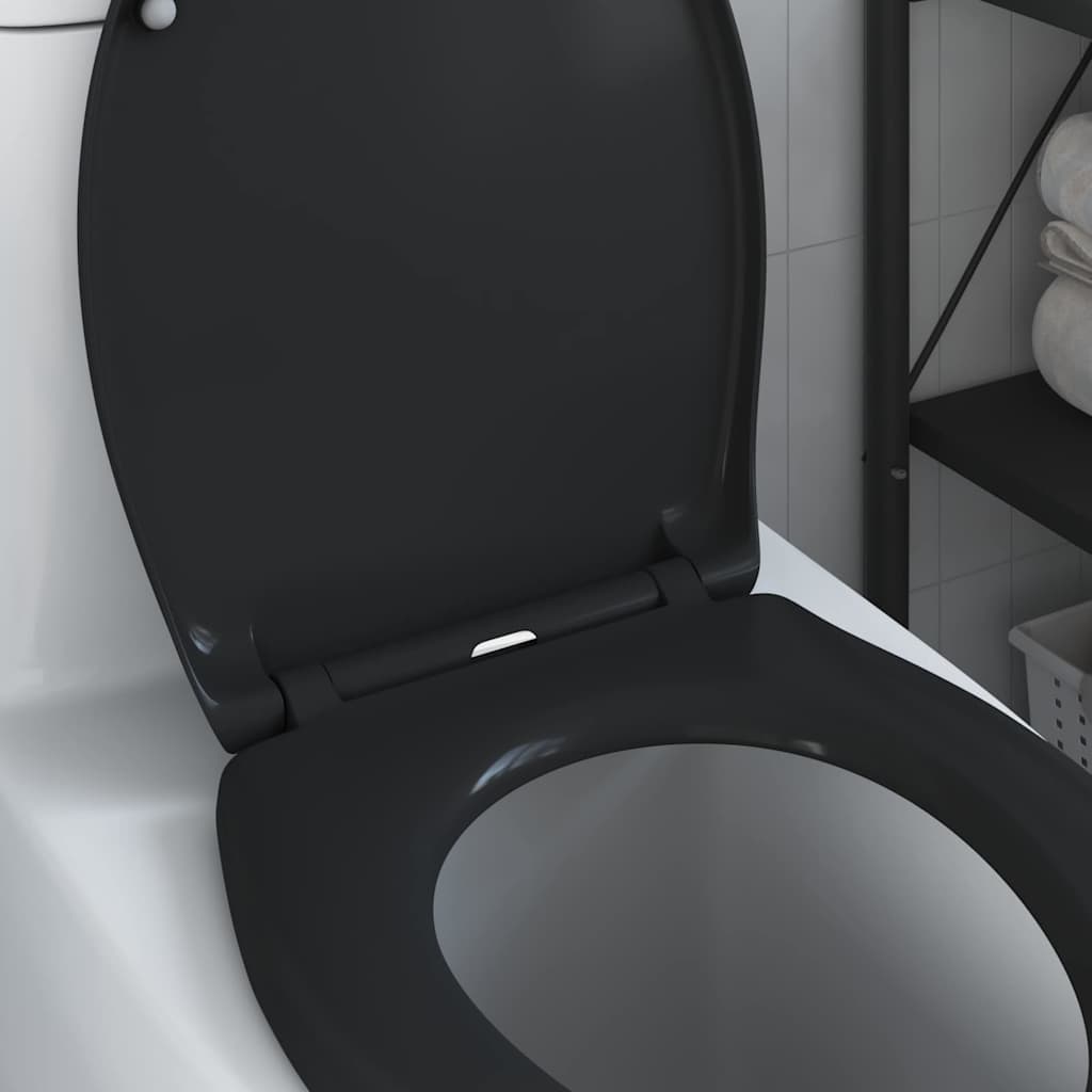 Toilet Seat Black 47 x 37 x 4 cm Duroplast