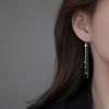 Women's French Style Star Tassel Earrings: Romantic, Long, Slim Beaded Design