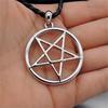 Мужское кулон на шнурке, пентаграмма