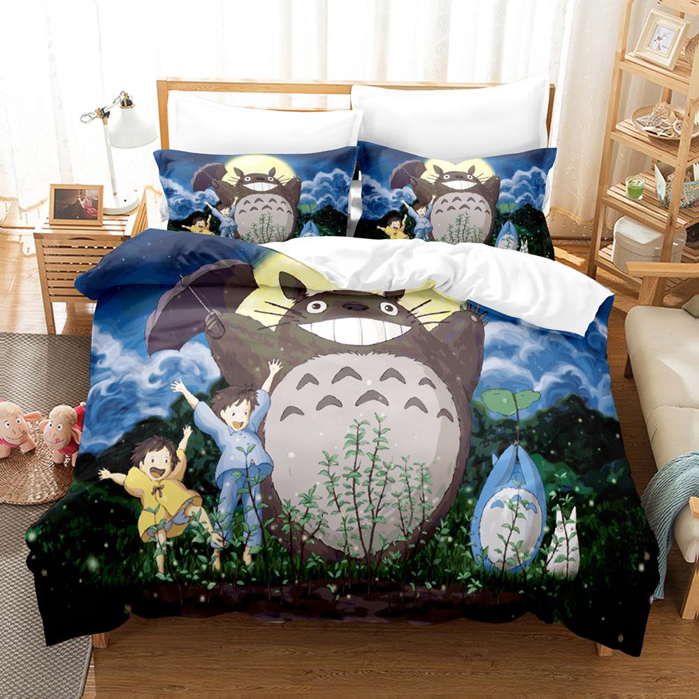 Kemila 3D постельное белье Мой сосед Тоторо наборы пододеяльников с наволочкой Twin Full Queen King Постельное белье