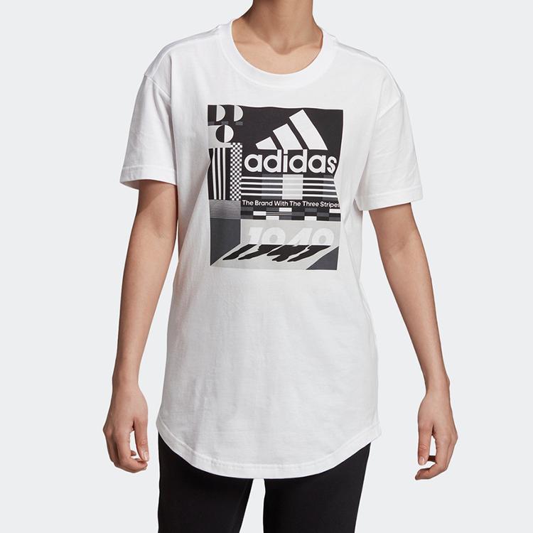 Adidas Training Round Neck Short Sleeve T-Shirt Women Tops White ED6173