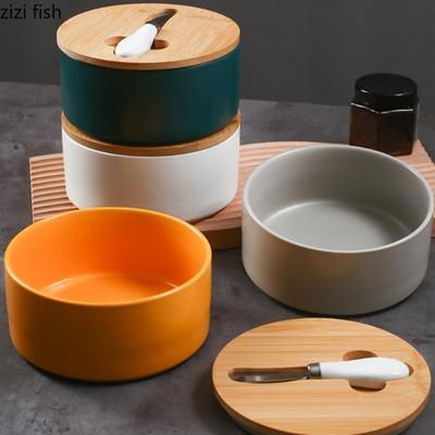 Керамическая коробка для масла с крышкой, круглая масленка, герметичные коробки для сыра, сырная тарелка, фруктовница, салатница, десертная тарелка, поднос для закусок