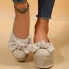 2024 Новые модные плетеные мокасины женские толстые платформы слипоны эспадрильи дышащая нескользящая обувь
