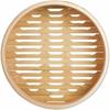 Pearl Metal Chinese Steamer, 24cm, Steamer for Vegetables, Shumai, and Xiaolongbao, Made with Natural Wood and Bamboo, Wanosato H-5715