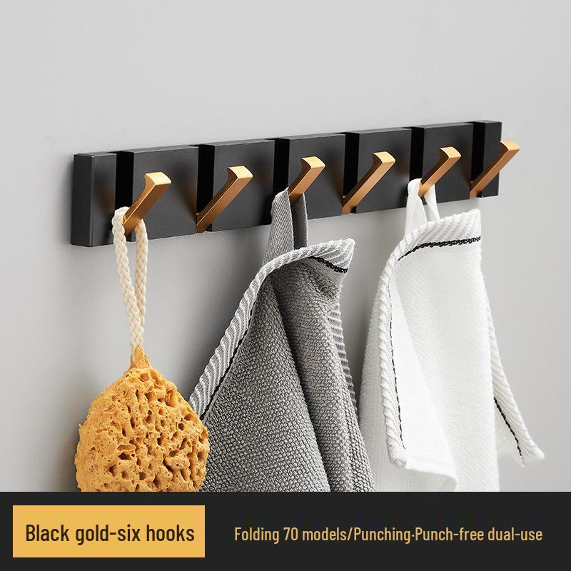 Elegant No-Drill Foldable Hidden Coat and Hat Hook for Entryways