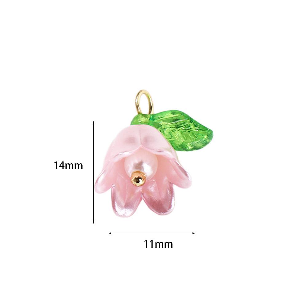 Набор для изготовления Заколка Ручная работа Бусины Лэмпворк Бусины с Цветами и Листьями Бусины-Колокольчики Орхидея Россыпью Бусины