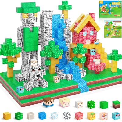 Магнитные строительные блоки, 160 деталей, 3D-пазл, развивающая игрушка для учеников начальной школы и малышей, развивает креативность и воображение,