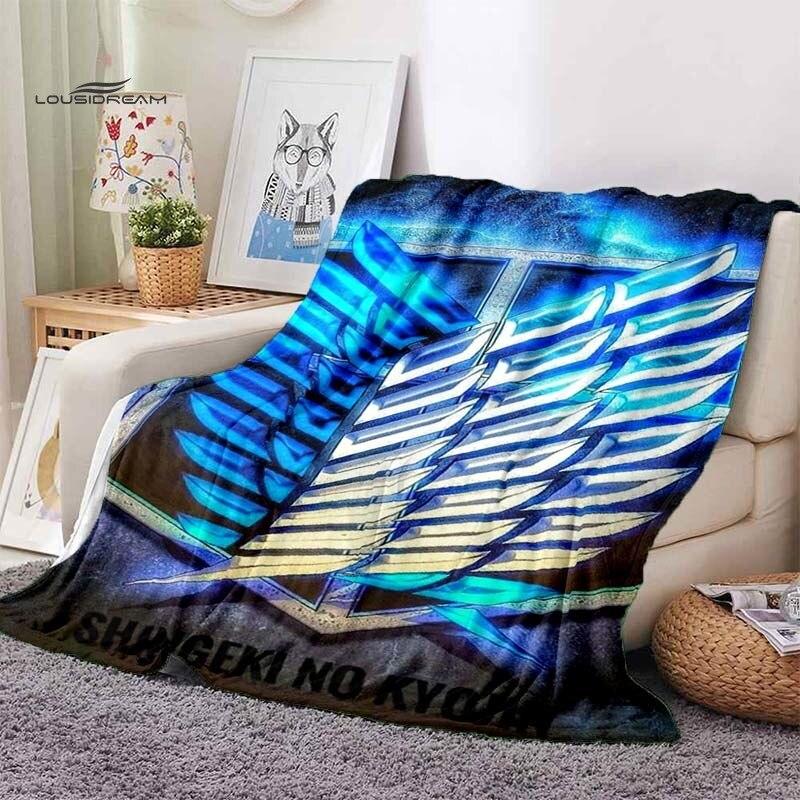 Атака на Титанов, дизайн логотипа, одеяла для кроватей, дома, путешествий, фланелевое одеяло для взрослых, для дивана, кровати, гостиной, дивана, ребенка, сохраняющее тепло
