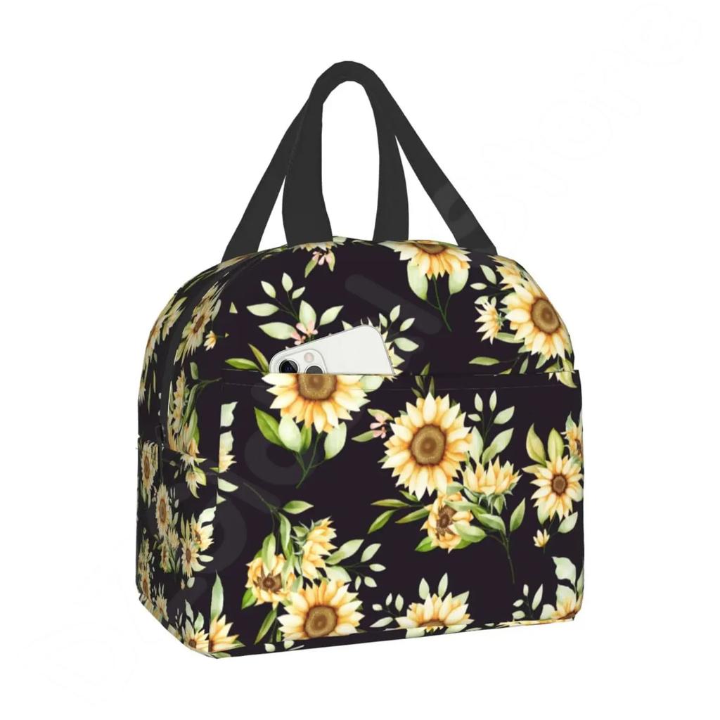 Сумка для ланча «Подсолнух» You Are My Sunshine, изолированный ланч-бокс, охладитель, термонепроницаемая многоразовая сумка-тоут для женщин, работы, пикника