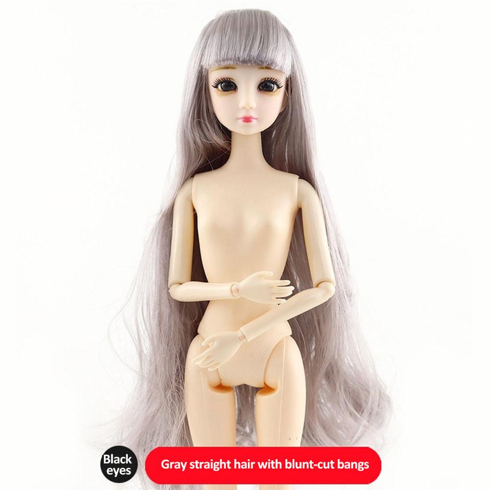 Кукла BJD 30 см, подвижные шарнирные куклы, 3D глаза, пластиковая кукла BJD для девочек, игрушки, длинный парик, женское обнаженное тело, модный рождественский подарок