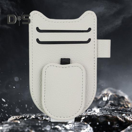 Универсальный зажим для козырька, многофункциональный автомобильный органайзер для солнцезащитных очков, магнитный держатель из искусственной кожи для большинства транспортных средств