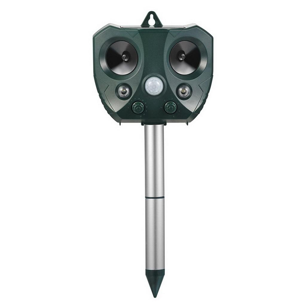 Animal Repeller with LED Light Cat Dog Deterrent Outdoor Motion Sensor Solarpowered Waterproof for