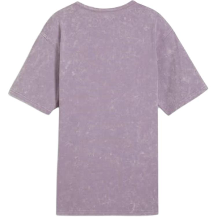 Puma Расслабленная Осмелься На Выстиранную Футболка с Круглым Вырезом Удобная Мягкая с Коротким Рукавом Женские Футболки Светло-Сливовый 626801-30