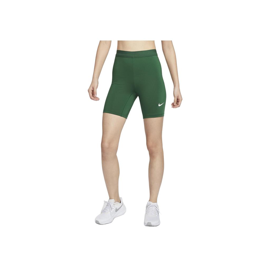 Nike Быстросохнущие шорты Dri-Fit облегающего кроя, универсальные шорты на шнуровке для занятий спортом, женские шорты, каньонно-зеленые, IB8900-341