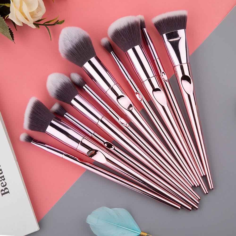 Набор из 10 кистей для макияжа серии wet n wild, кисть с конической ручкой-отпечатком пальца, кисть для макияжа глаз
