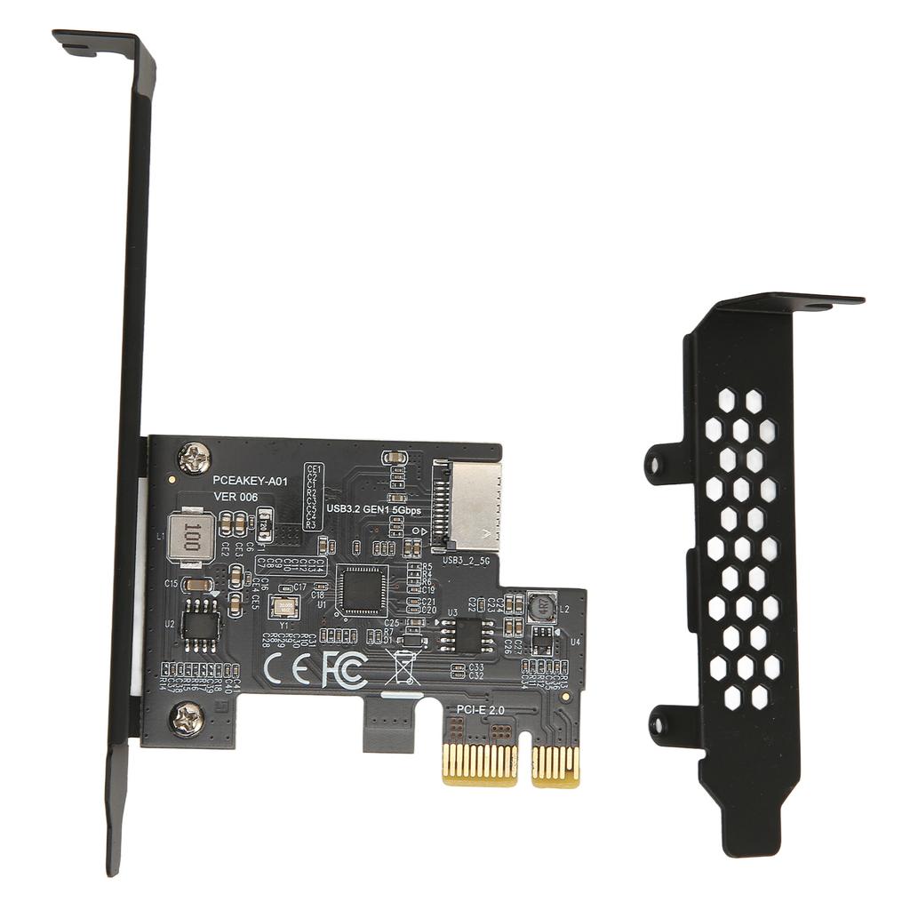 Карта расширения PCIE на USB 3.2 Черная 5 Гбит/с Высокоскоростная карта расширения PCIE X1 на USB3.2 Gen1 TYPE E 20PIN для настольного компьютера