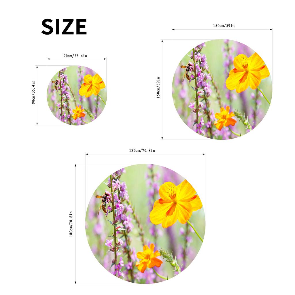 Круглые коврики с узором из весенних цветов для кухни, прихожей, спальни, гостиной, мягкий ковер, нескользящий коврик