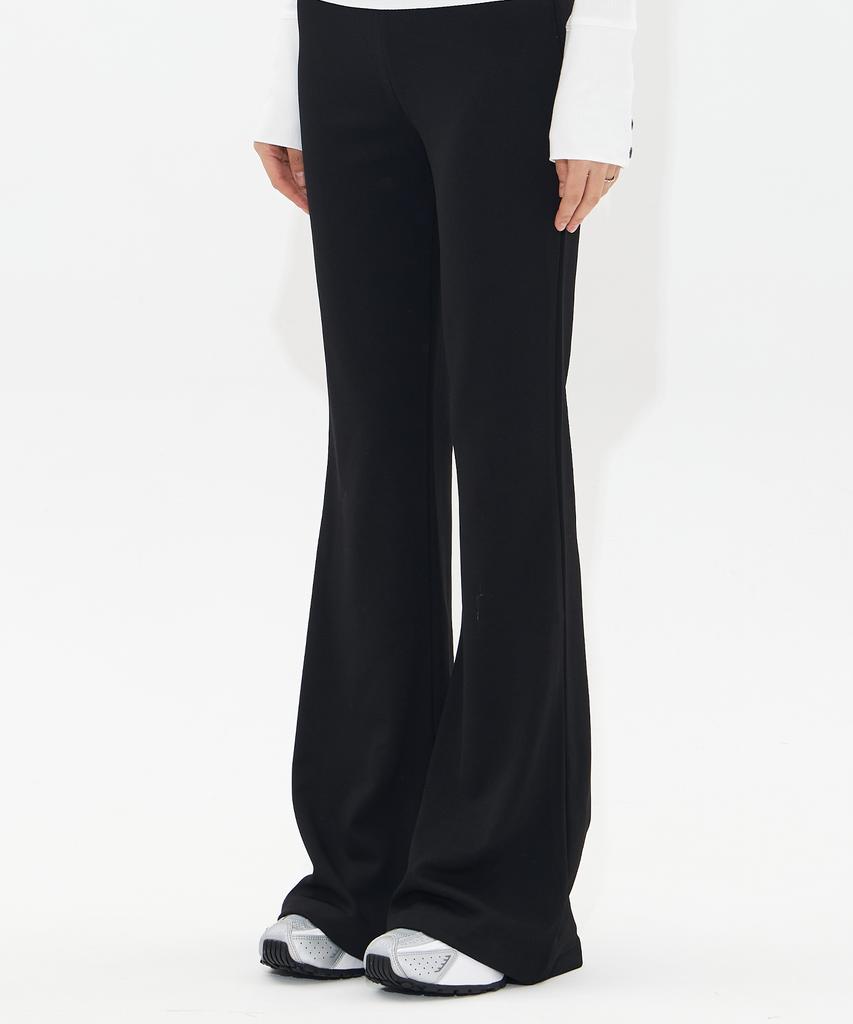 MOAA Hidden Zip Flare Pants (Black)