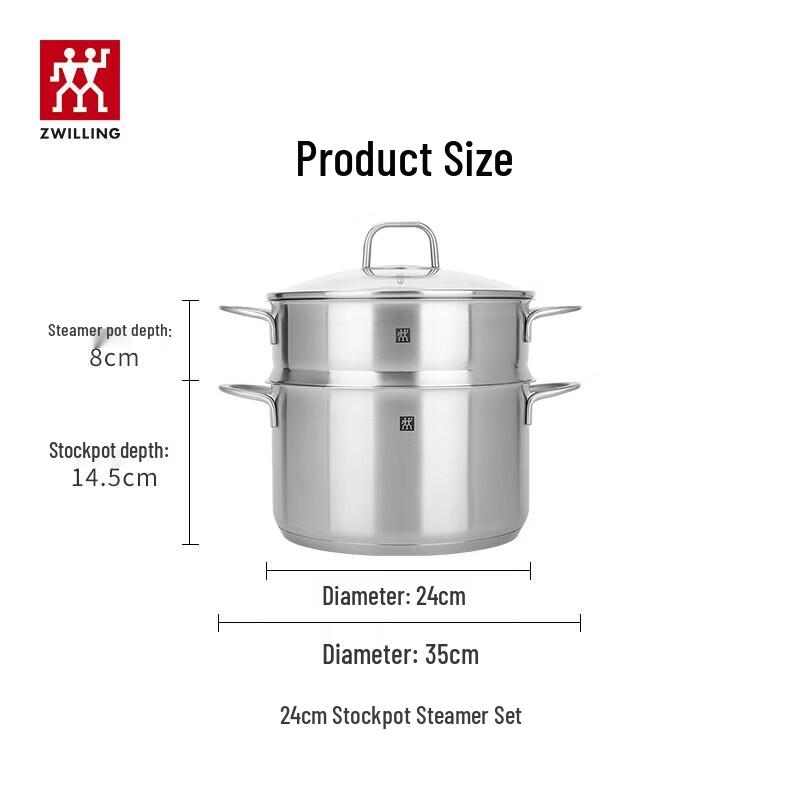 Zwilling Набор кастрюль-пароварок из нержавеющей стали 304