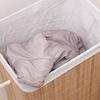 Foldable Bamboo Laundry Basket with Lid 60l Capacity Storage Bin for Home Efficient Clothes Organizer 40x30x50cm Space Saving