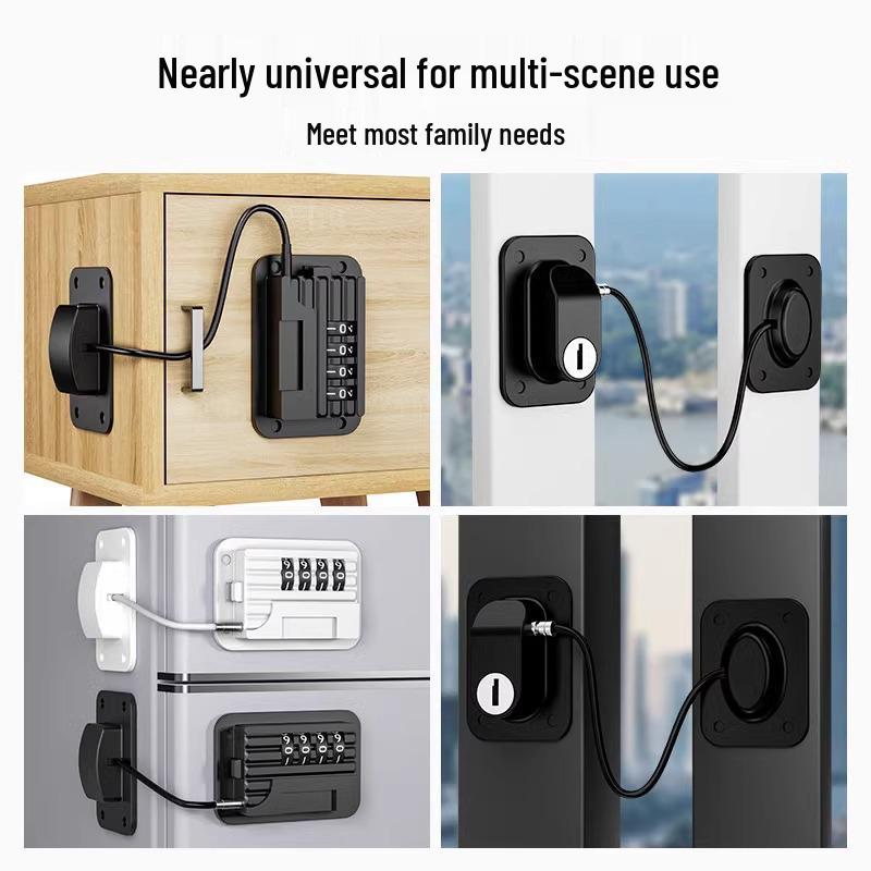 Безопасный замок-защелка для холодильника и шкафа с кодовым замком, защита от кражи, для безопасности детей