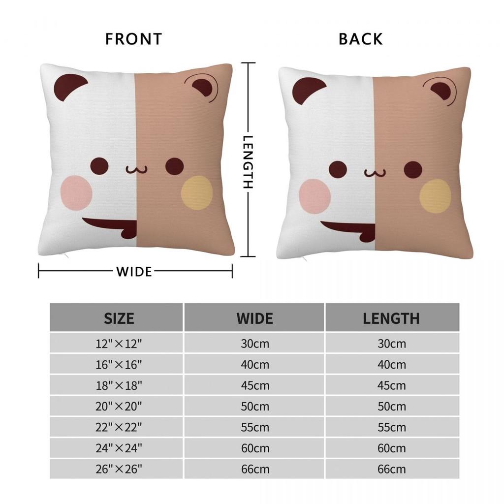 Cartoon Bubu Dudu Pillowcase Printed Polyester Cushion Cover Decorations Bear Cute Pillow Case Cover Home Zippered 40*40Cm