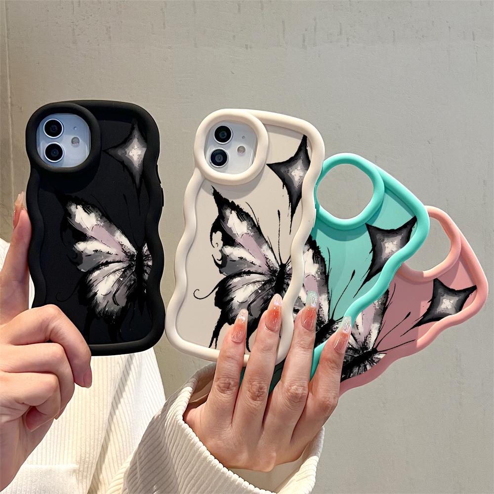 Чехол для телефона Macaron из мягкого силиконового материала с большой волной и кромкой, противоударный защитный резиновый чехол для iPhone Samsung Huawei Honor Xiaomi Redmi OnePlus Moto