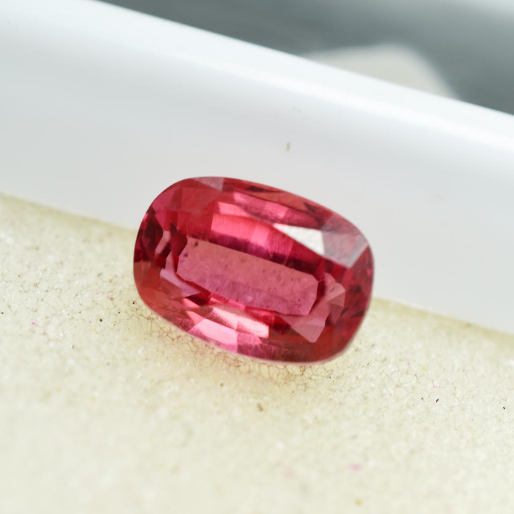 Natural Padparadscha Sapphire 3.55 Ct Cushion Certified Beautiful Gemstone