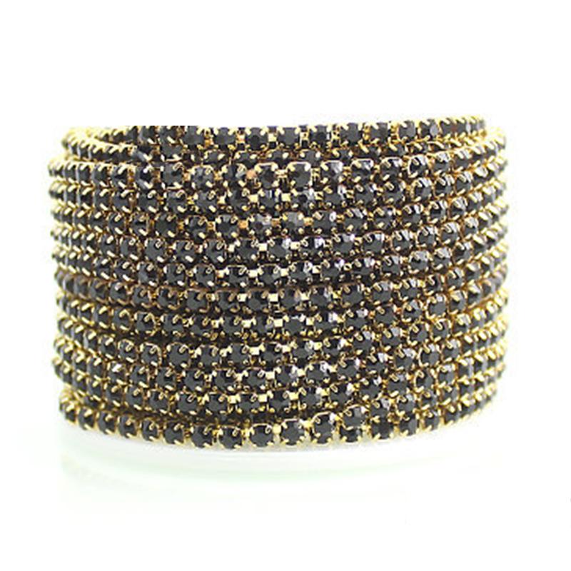 Лучшая цепочка со стразами, 10 м, отделочная лента, хрустальное стекло, прозрачные блестящие стразы, декор «сделай сам»