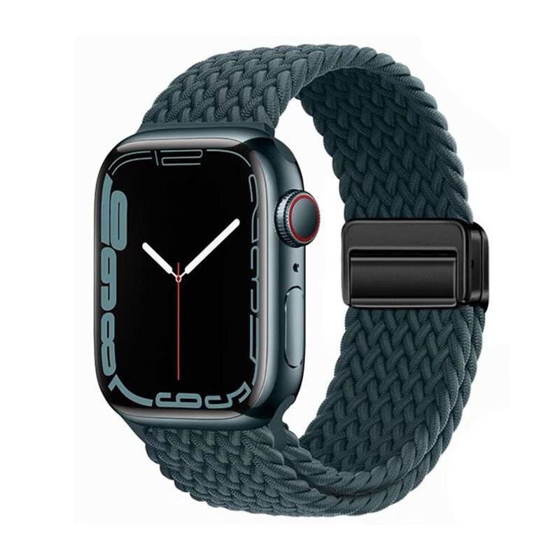 Плетеная нейлоновая ремешок-браслет Совместимый Для Apple Watch S10 46мм 44мм 40мм 45мм 49мм 41мм 38мм iWatch series se 10 7 3 5 6 8 9 Ultra