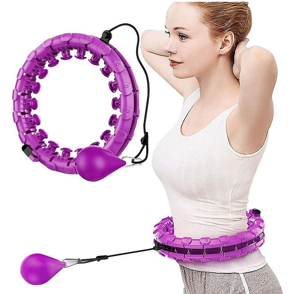 Брюшное оборудование, обруч с грузом, 24 съемных узла, подходит для взрослых и фитнес-профессионалов