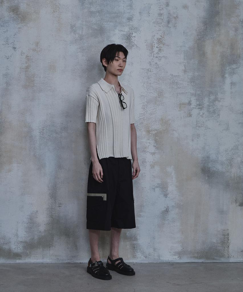 PARADIGMFILM [Ep.02] Double Collar Half Zip-Up Knit (Ivory)