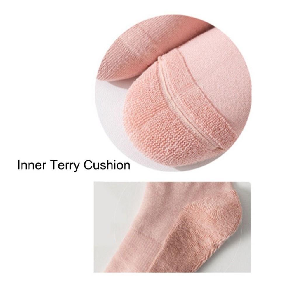 Solid Color Pilates Socks Cotton Dot Non-slip Socks Breathable Ankle Socks Women