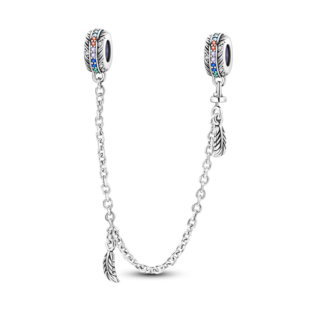 New 925 Silver Color Evil Eye Stars Moon Butterfly Cat Safety Chains Charms Beads Fit Diy 925 Bracelets DIY Jewelry