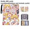 400pcs/900pcs Sailor Moon Card Album Book Folder 4/9 Card Slots Collections Zipper Double Pocket Zipper Card Binder Holder