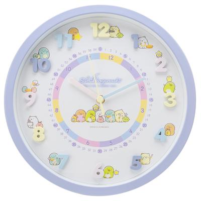 АЛИАС Sumikkogurashi Настенные Звездное небо 30см Непрерывный секундный ход, Фиолетовый, Прогулка, Диаметр, Аналоговые, Бесшумные, Стрелки, 2926-230