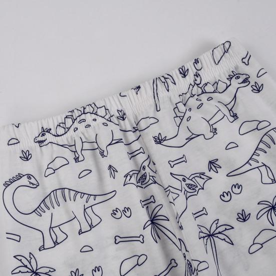 2 шт. унисекс детская пижама своими руками раскрашиваемая с бесцветным забавным рисунком животных топ с длинными рукавами развивает креативность индивидуальное самовыражение одежда для сна