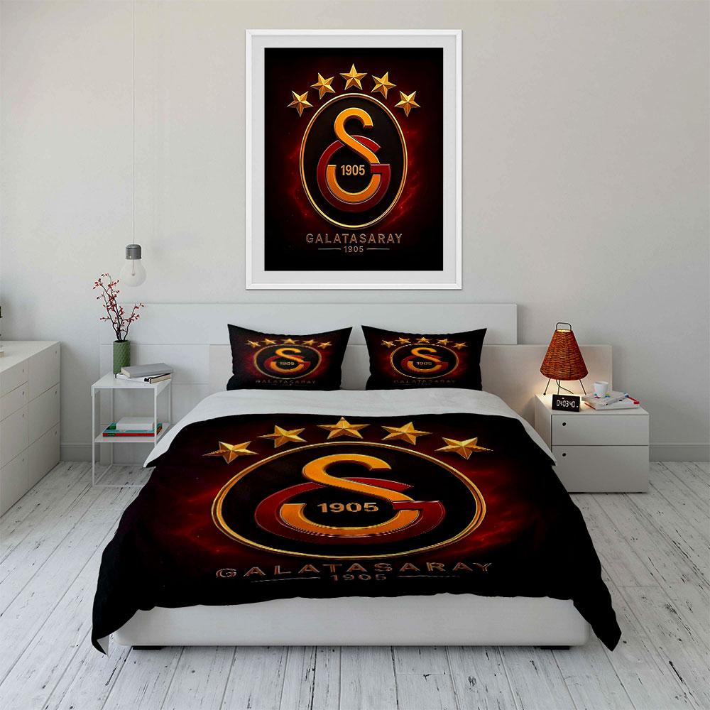 "Galatasaray Logo Bedding Set" Bedding Duvet Cover Set Duvet Cover Pillowcases (1 * Duvet Cover 2 * Pillowcases, without duvet insert)