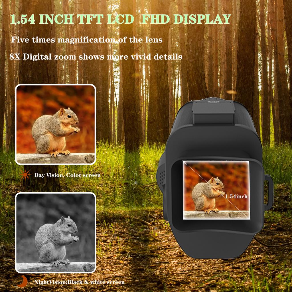 Цифровой инфракрасный монокулярный телескоп ночного видения HD, дальняя темная охота