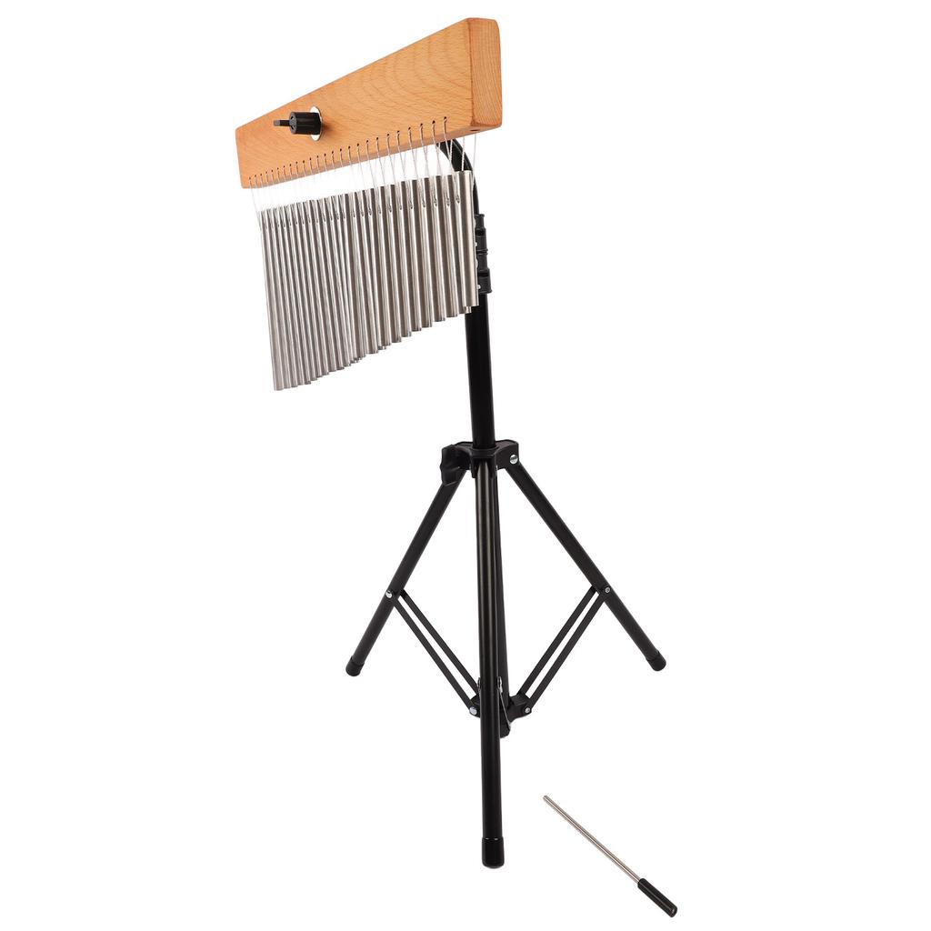Скрипка с перезвоном ветра, металлическая планка, деревянная основа, красивый чистый звук, украшение с перезвоном ветра, с регулируемым штативом