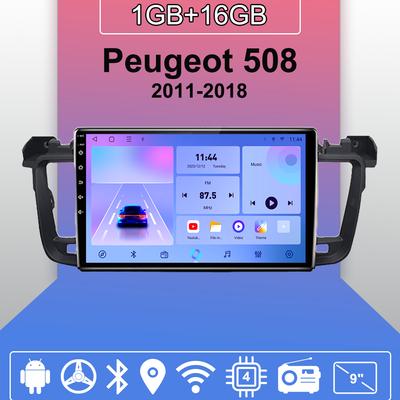 Автомобильное радио Android Auto Carplay для Peugeot 508 2011-2018 Мультимедийный проигрыватель Головное устройство Стерео GPS Навигация BT WIFI 1+16 ГБ
