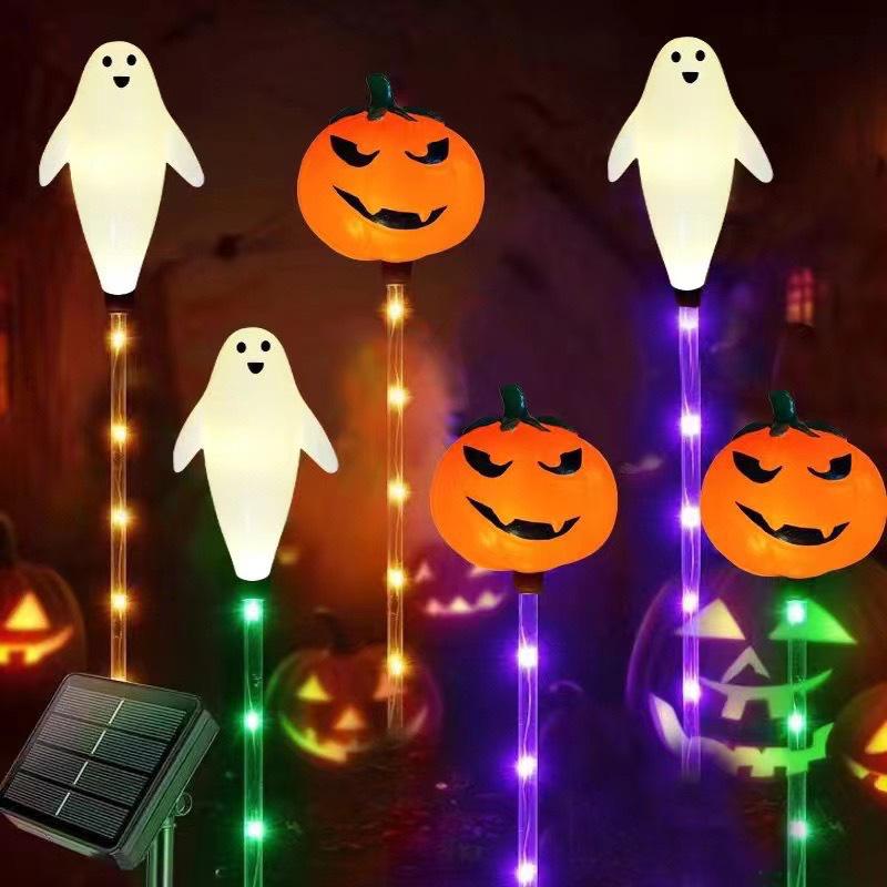 Solar LED Halloween Pumpkin Lantern for Outdoor Garden - Waterproof Decoration