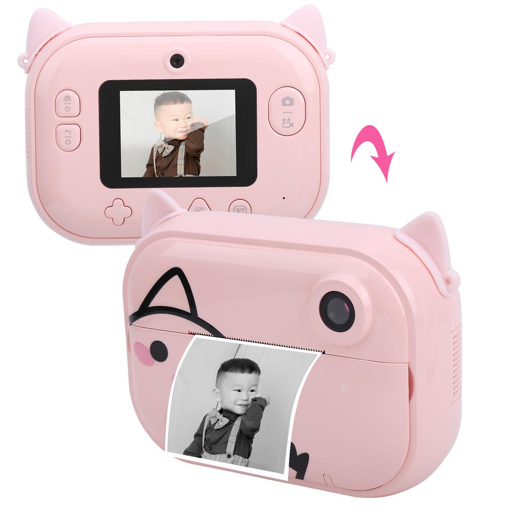 12MP Children Print Camera Instant Thermal Black and White Printing WIFI Cam for Over 3 Years