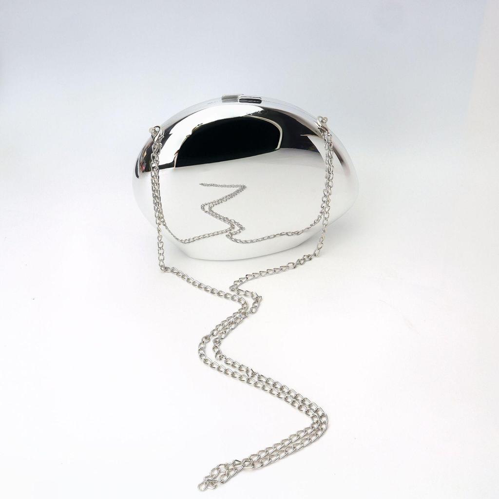 Золотая акриловая сумка-клатч в форме гусиного яйца