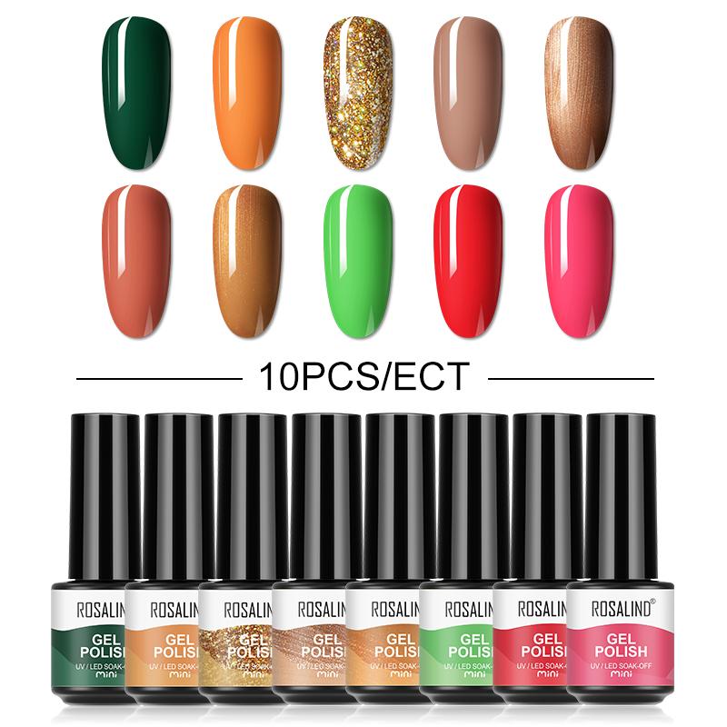 4 шт./10 шт./лот, гель-лак для ногтей, яркий блестящий УФ-гель, набор лаков для ногтей, полуперманентный гибридный лак для ногтей, художественный гель